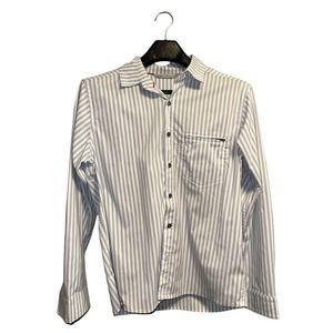 QOR Men's Size Medium Long Sleeve Striped Button Up Shirt